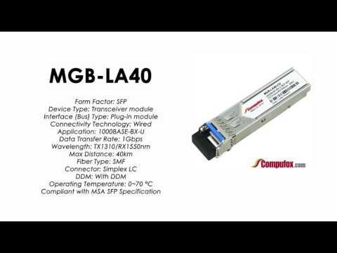 MGB-LA40  |  Planet Compatible 1000Base-LX Tx1310nm/Rx1550nm 40km SFP