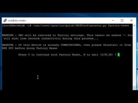 How To Perform Factory Reset On Avaya Session Border Controller For Enterprise