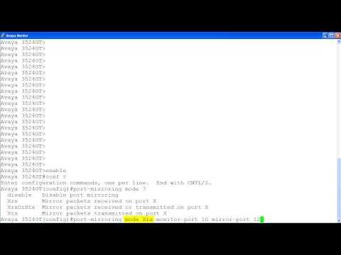 How To Configure Port Mirroring On The Avaya ERS3500