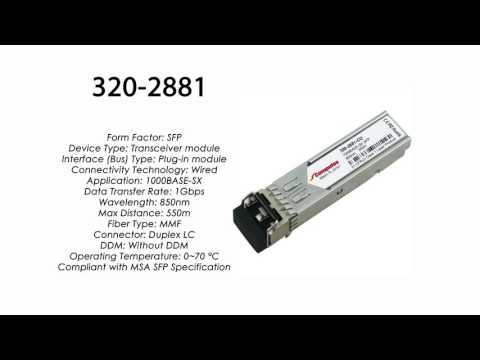 320-2881  |  Dell Compatible 1000Base-SX SFP 850nm 550m MMF