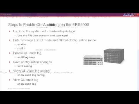 How To Enable CLI Audit Log On The Avaya ERS5000