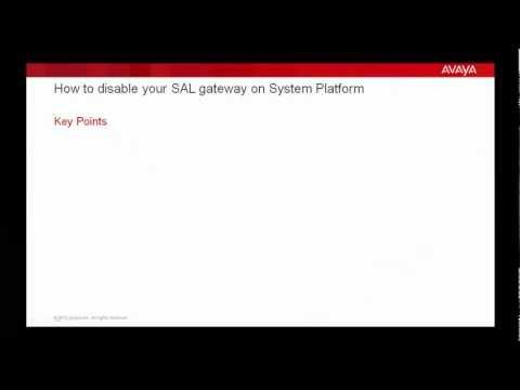 Disabling Your Avaya System Platform Secure Access Link Gateway