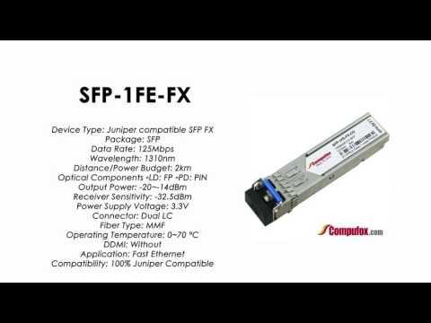 SFP-1FE-FX  |  Juniper Compatible SFP Fast Ethernet 100BASE-FX 1310nm 2km
