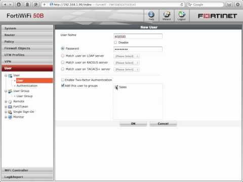 FortiGate Cookbook - Creating A Security Policy To Identify Users