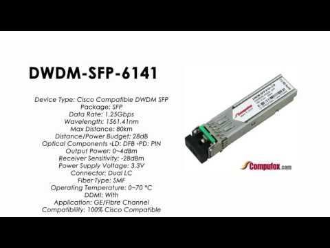 DWDM-SFP-6141  |  Cisco Compatible 1000BASE-DWDM SFP 1561.41nm 80km