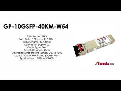 GP-10GSFP-40KM-W54  |  Force10 Compatible 10GBase-DWDM SFP+ 1534.25nm 40km SMF