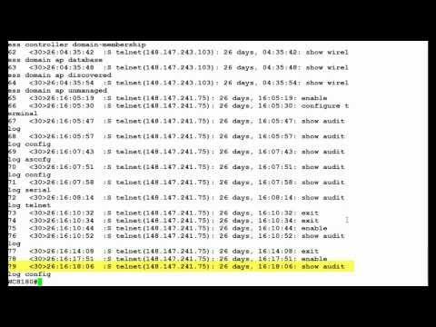 Displaying The CLI Audit Log In Avaya WLAN 8100 WC Using The CLI