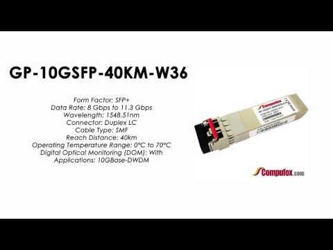 GP-10GSFP-40KM-W36  |  Force10 Compatible 10GBase-DWDM SFP+ 1548.51nm 40km SMF