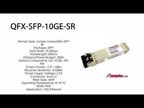 QFX-SFP-10GE-SR  | Juniper Compatible 10GBASE-SR SFP+ 850nm 300m MMF