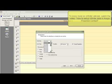 How To Use Scheduler In Avaya Proactive Contact