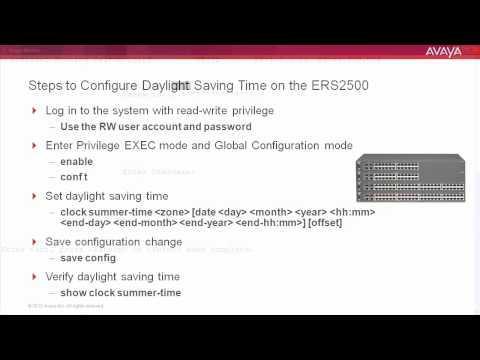 How To Configure Daylight Saving Time On The Avaya ERS2500
