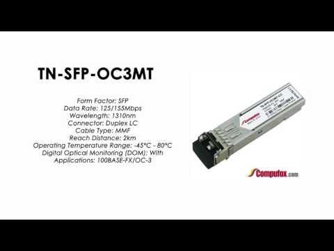 TN-SFP-OC3MT | Transition Compatible 100BASE-FX/OC-3 SFP 1310nm MMF 2km Industrial