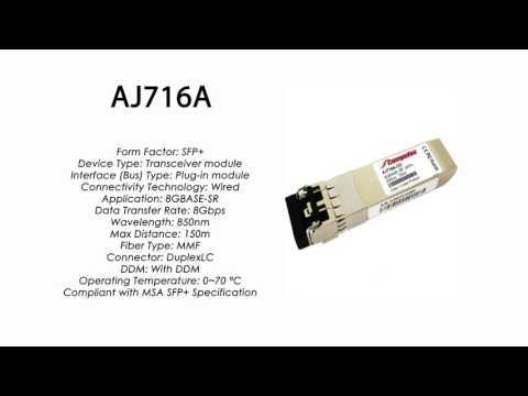 AJ716A  |  HP Compatible 8Gb SW FC 850nm 150m SFP+