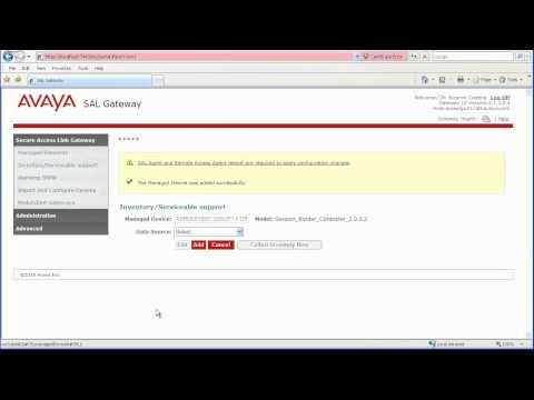 How To Configure A SAL GW To Support Avaya Session Border Controller For Enterprise Remote Access