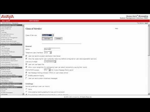 How To Configure Telephone User Interface(TUI) Options On Avaya Aura Messaging