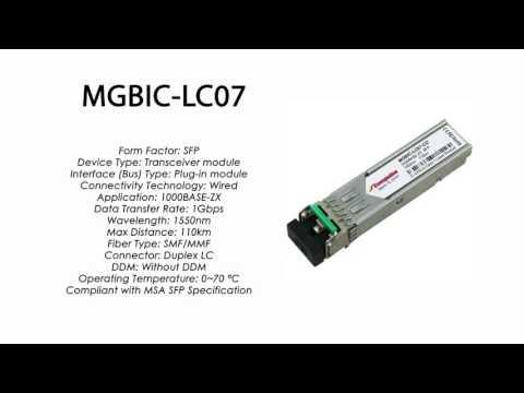 MGBIC-LC07 | Enterasys Compatible 1000BASE-ZX SFP 1310nm 110km SMF