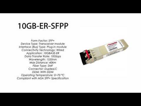 10GB-ER-SFPP  |  Enterasys Compatible 10GBASE-ER  SFP+ 1550nm 40km SMF