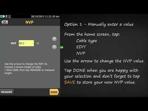 NVP Nominal Velocity Of Propagation: By Fluke Networks