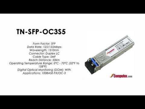 TN-SFP-OC3S5 | Transition Compatible 100BASE-FX/OC-3 SFP 1310nm SMF 50km