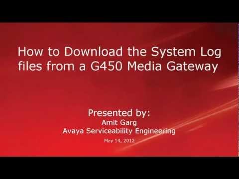 How To Download The System Log Files From An Avaya G450 Media Gateway
