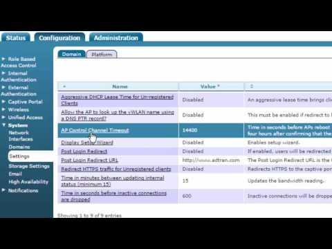 ADTRAN Bluesocket - VWLAN Standby SSID