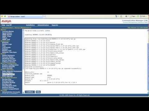 Installing Avaya Communication Manager 5.2.1 Kernel Service Pack