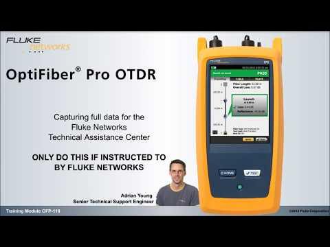 Putting The OptiFiber In Full Data Mode OFP 110: By Fluke Networks  Unlisted YT