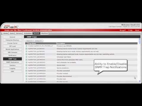 How To Enable/Disable SNMP Trap Notifications On Avaya One-X Client Enablement Services