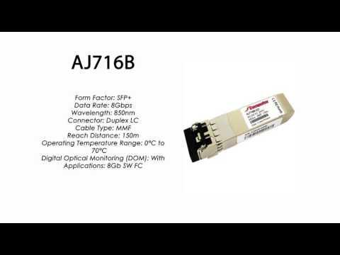 AJ716B  |  HP Compatible 8Gb SW FC 850nm 150m SFP+