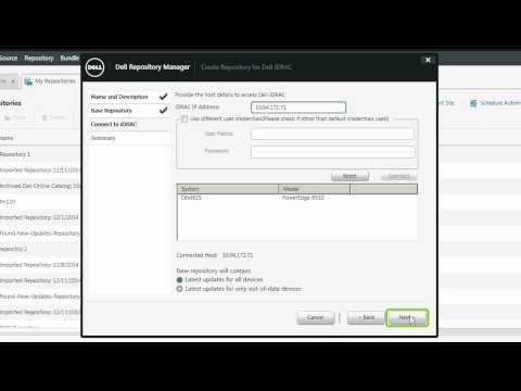 Updating The IDRAC Repository Using Dell Repository Manager