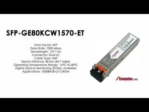 SFP-GE80KCW1570-ET  |  Juniper Compatible 1000BASE-CWDM SFP 1571nm 80km SMF
