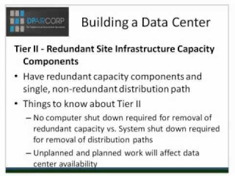 Building A Data Center: How To Understand Tier Classifications