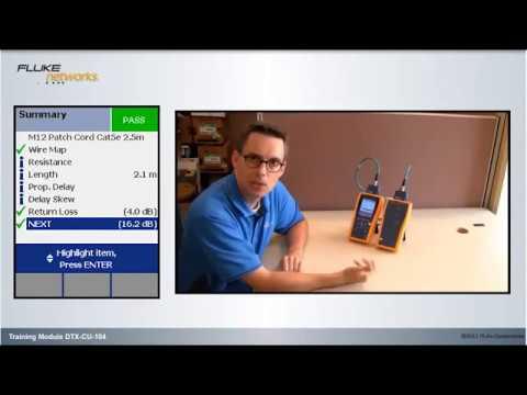 Certifying Testing An M12 Patch Cord (DTX CU 104) - By Fluke Networks