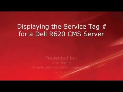 Displaying The Service Tag # For A Dell R620 CMS Server