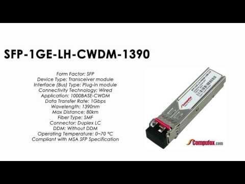 SFP-1GE-LH-CWDM-1390  |  Juniper Compatible 1000Base-CWDM SFP 1390nm 80km