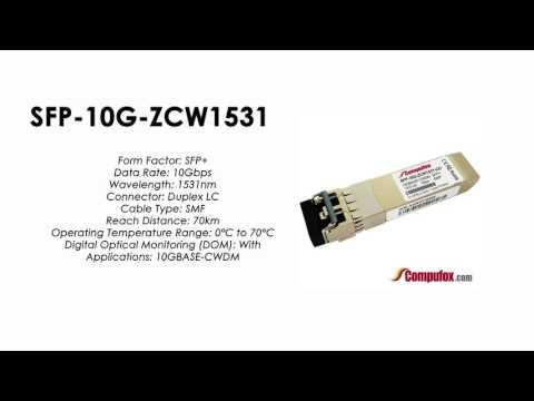 SFP-10G-ZCW1531  |  Huawei Compatible SFP+ 10GBASE-CWDM SMF 1531nm 70km