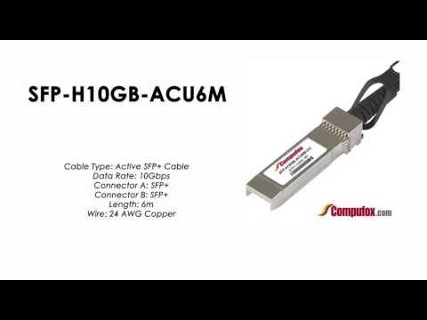 SFP-H10GB-ACU6M  |  Cisco Compatible 10GBASE-CU SFP+ Cable 6m, Active
