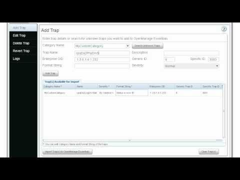 OME MIB Import Utility: Adding Trap Definition