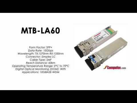 MTB-LA60  |  Planet Compatible 10GBase-BX Tx1270nm/Rx1330nm 60km SFP+