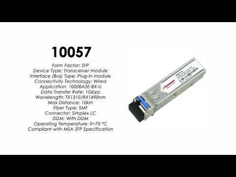 10057  |  Extreme Networks Compatible 1000BASE-BXU SFP Tx1310nm/Rx1490nm 10km