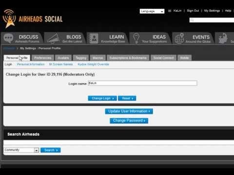 Airheads Social Community: Making Changes To My Settings