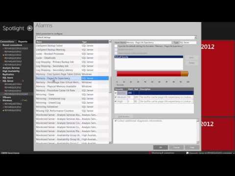 How To Configure Alarms In Spotlight On SQL Server