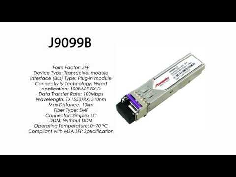 J9099B  |  HP Compatible 1000Base-BXD TX1550/RX1310nm 10km