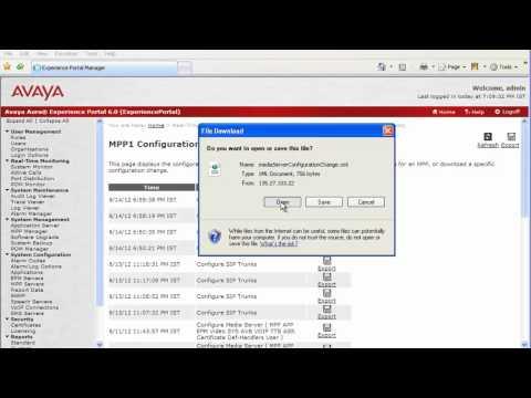 How To Check MPP Configuration History From Web-UI Of Avaya Aura Experience Portal 6.0