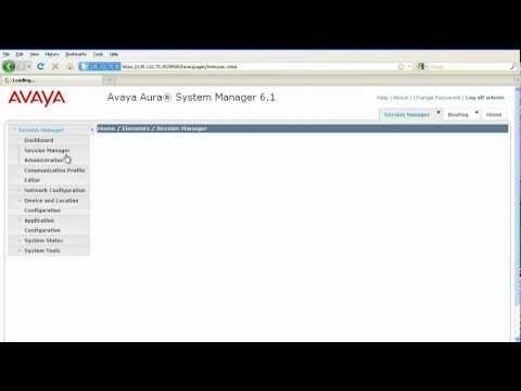 How To Setup Avaya Aura Session Manager