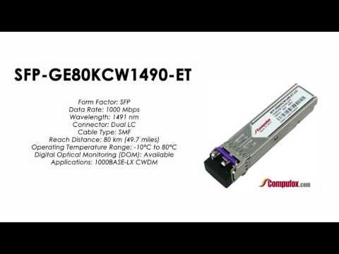 SFP-GE80KCW1490-ET  |  Juniper Compatible 1000BASE-CWDM SFP 1491nm 80km SMF