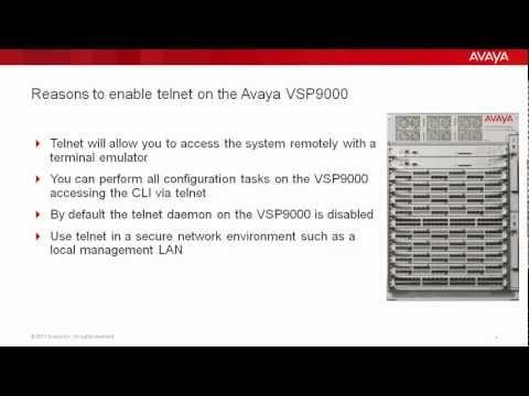 How To Enable Telnet On An Avaya VSP9000