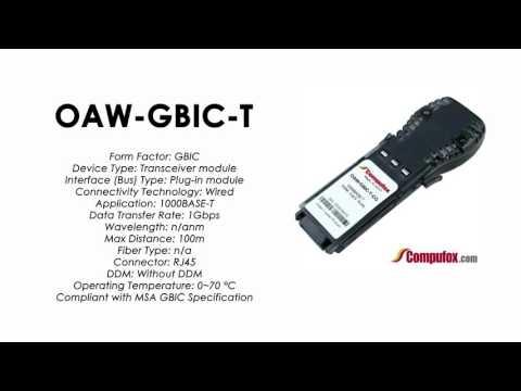 OAW-GBIC-T  |  Alcatel Compatible 1000Base-T RJ45 100m GBIC