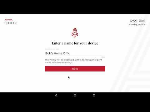 Setting Up Avaya Spaces On Avaya Collaboration Unit CU360