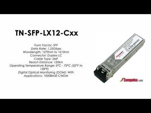 TN-SFP-LX12-Cxx  |  Transition Compatible 1000BASE-CWDM SFP 1270nm To 1610nm SMF 120km